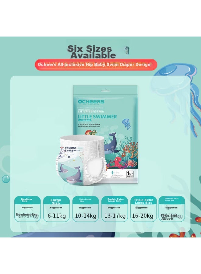 Ocheers Uk Baby Swim Diapers, Full Coverage For Girls And Boys, Waterproof Pull-ups For Maternity Stores, Disposable Swim Trunks, Diaper-style Swim Pants, XL - Image 2