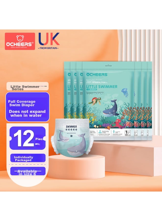 Ocheers Uk Baby Swim Diapers, Full Coverage For Girls And Boys, Waterproof Pull-ups For Maternity Stores, Disposable Swim Trunks, Diaper-style Swim Pants, XL - Image 1