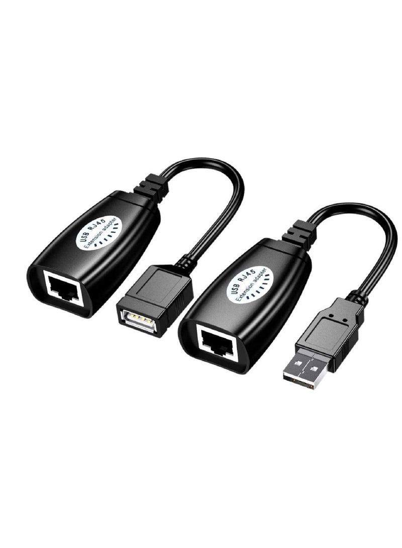SMAKN USB Over CAT5 / 5e / 6 RJ45 Extension Cable Adapter Set - Image 1