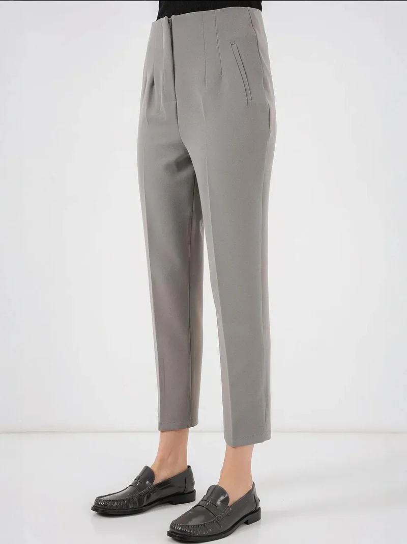 بيغ دارت بنطلون كريب بخصر عالٍ وقصة ضيقة بطول الكاحل