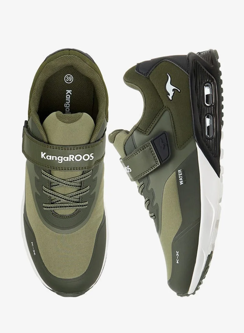 kangaROOS OLIVE Women's Logo Print Sports Shoes with Hook and Loop Closure for Women | Best Price UAE