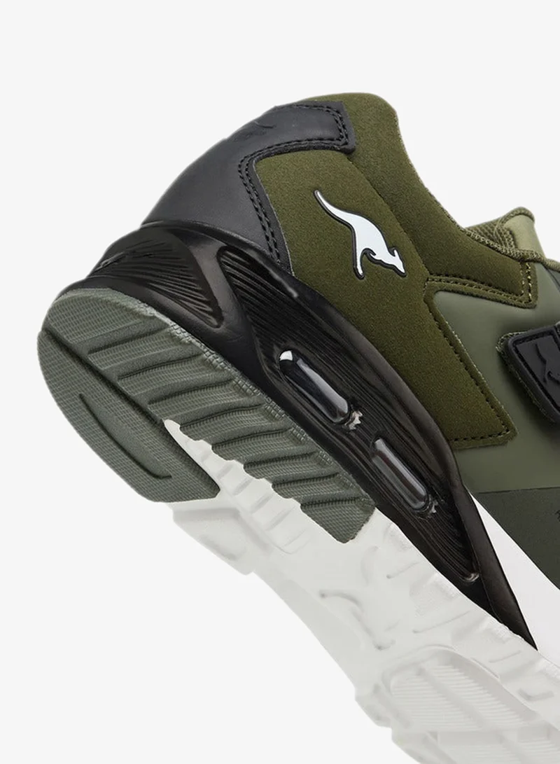 kangaROOS OLIVE Women's Logo Print Sports Shoes with Hook and Loop Closure for Women | Best Price UAE