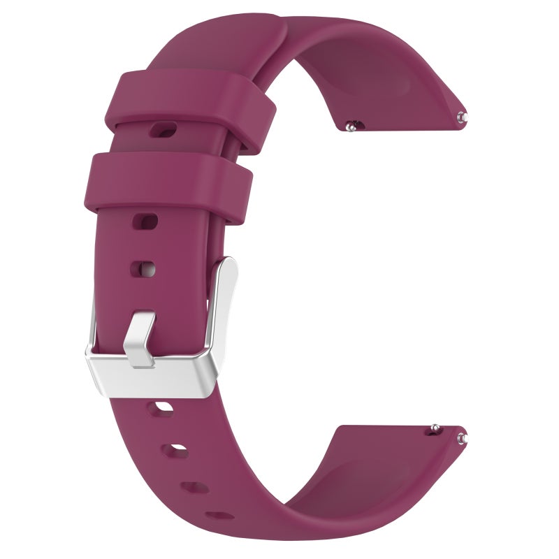 S-TOP For Garmin Forerunner 645 20mm Smooth Solid Color Silicone Watch Band(Burgundy) - Image 2
