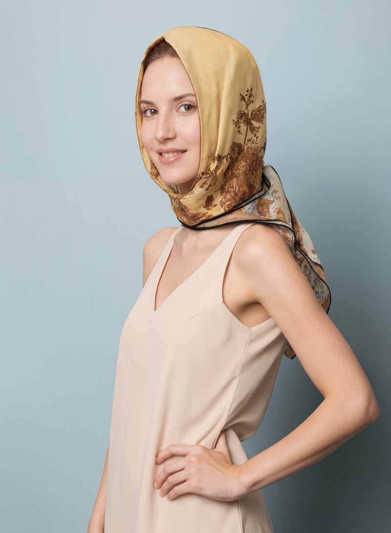 Women's 35 Inch Satin Silk Textured Scarf - Fashion Headband Sleep Wrap Square Scarf - Image 2