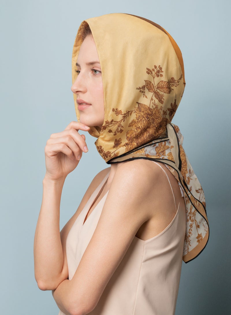 Women's 35 Inch Satin Silk Textured Scarf - Fashion Headband Sleep Wrap Square Scarf - Image 3