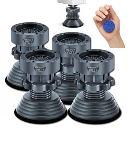 Nkya Heavy-Duty 300kg Capacity Anti Vibration Pads for Washing Machine | Washing Machine Foot | Noise-Cancelling Rubber | Height-Adjustable | Floor Protection (Heavy Duty) - Image 1