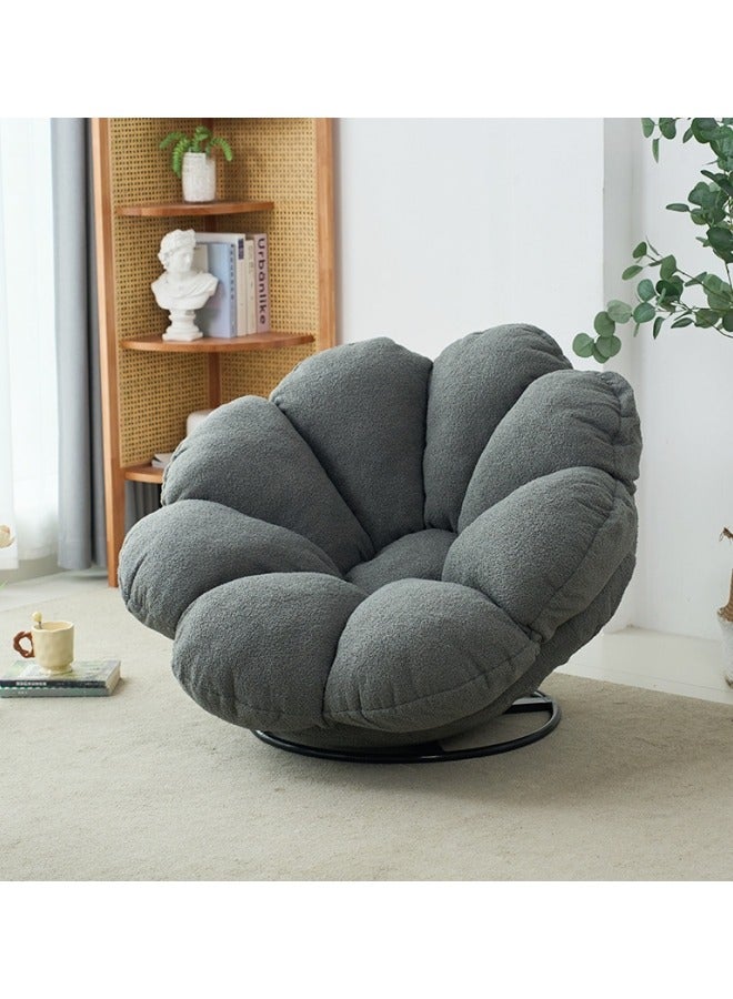GGEROU Rocking Floor Sofa Chair, High-Density Foam Single Bean Bag Couch, Armless Lazy Floor Sofa, Modern Lounge Sofa Tatami for Living Room Bedroom Salon Grey - Image 2