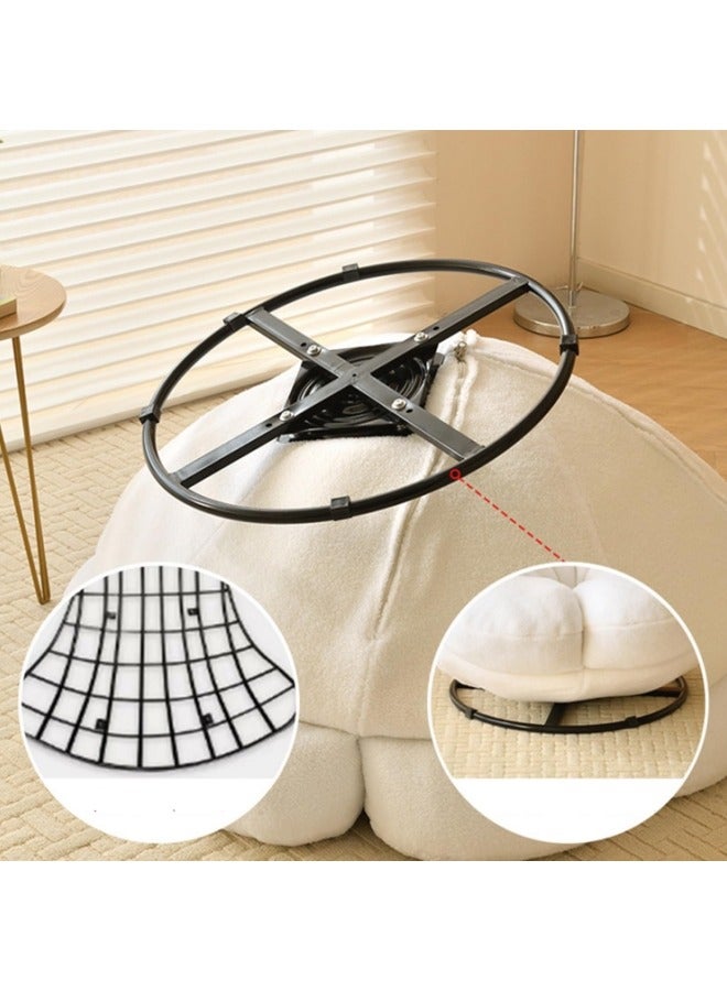 GGEROU Rocking Floor Sofa Chair, High-Density Foam Single Bean Bag Couch, Armless Lazy Floor Sofa, Modern Lounge Sofa Tatami for Living Room Bedroom Salon Grey - Image 5