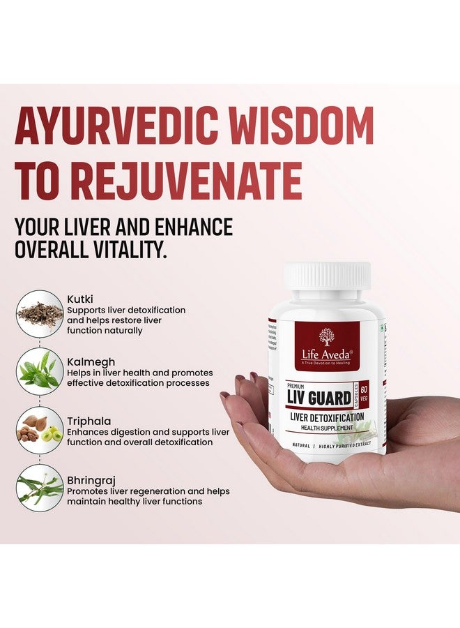 Life Aveda Life Aveda Liv Guard for Fatty Liver and Liver Detox Supplement | Help and Support Digestion, Blood purifier, Liver Function & Metabolism | Organic & Natural Ayurvedic Lever Detox Capsules | 60 Veg Caps (One Month Supply)  - Image 5
