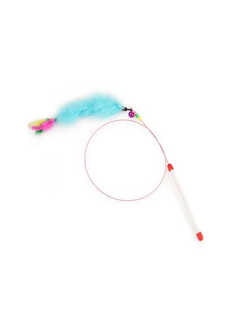 Interactive Funny Cat Stick 120cm (47.2 inches), Cat Feather Toy with Flexible Feather and Beads Bells, for Indoor Cat Exercise, - Image 1