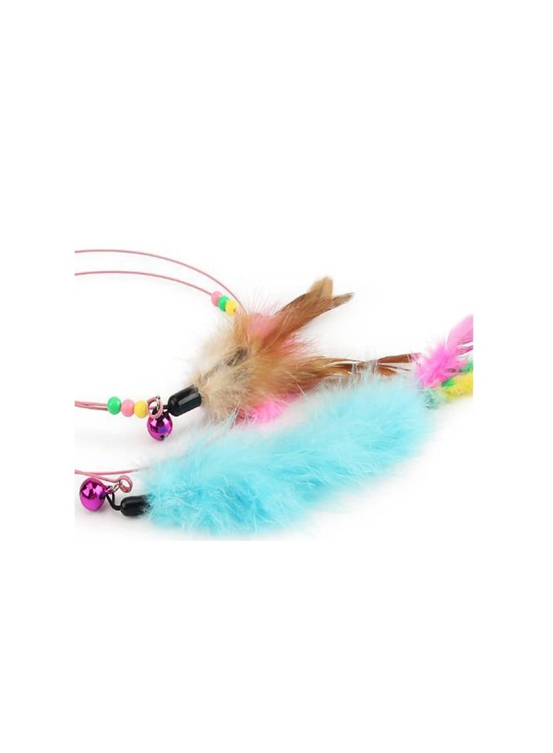 Interactive Funny Cat Stick 120cm (47.2 inches), Cat Feather Toy with Flexible Feather and Beads Bells, for Indoor Cat Exercise, - Image 3