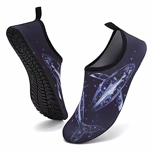 YALOX Water Shoes Women's Men's Outdoor Beach Swimming Aqua Socks Quick-Dry Barefoot Shoes Surfing Yoga Pool Exercise(Fragment whale-38/39) - Image 1