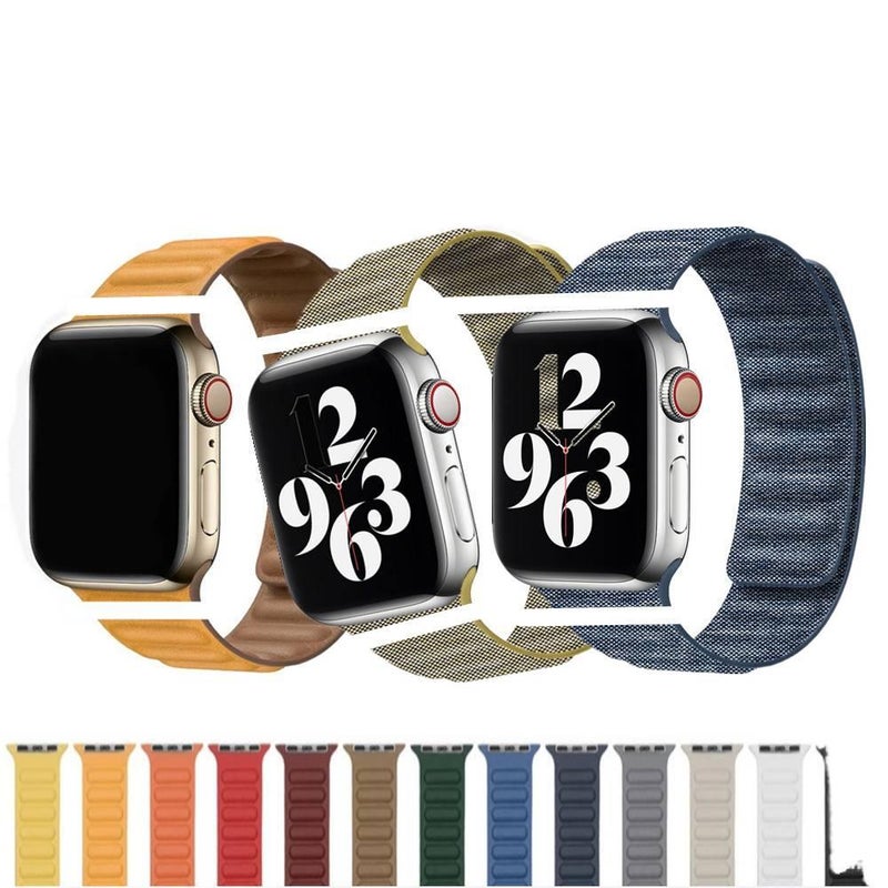 سوار ساعة ذكية سوار جلدي كلاسيكي متوافق مع Apple Watch / SE بملاءمة قابلة للتعديل وحزام بديل للاستخدام اليومي باللون أسود قابل للتعديل باللون الأسود - Image 2