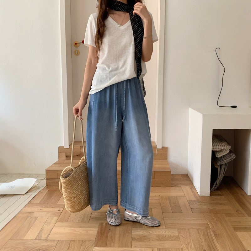 Women's Lyocell Denim Balloon Pants - Image 4
