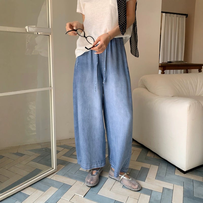 Women's Lyocell Denim Balloon Pants - Image 2