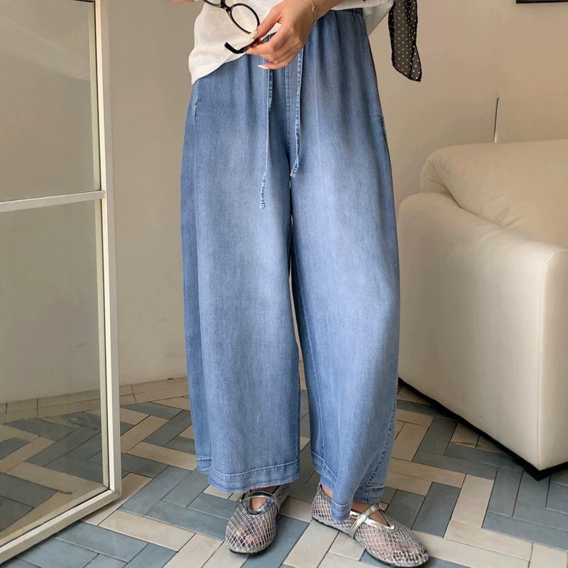 Women's Lyocell Denim Balloon Pants - Image 5
