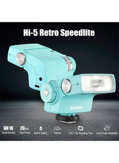 Jinbei JINBEI Hi-5 Retro Camera Flashes GN16 6000K±200K Built-in 2500mAh Lithium-ion Battery with S1/S2 Photo-Sensitive Modes for Sony for Canon for Nikon for Fuji for Olympus Hot Shoe Cameras  - Image 2