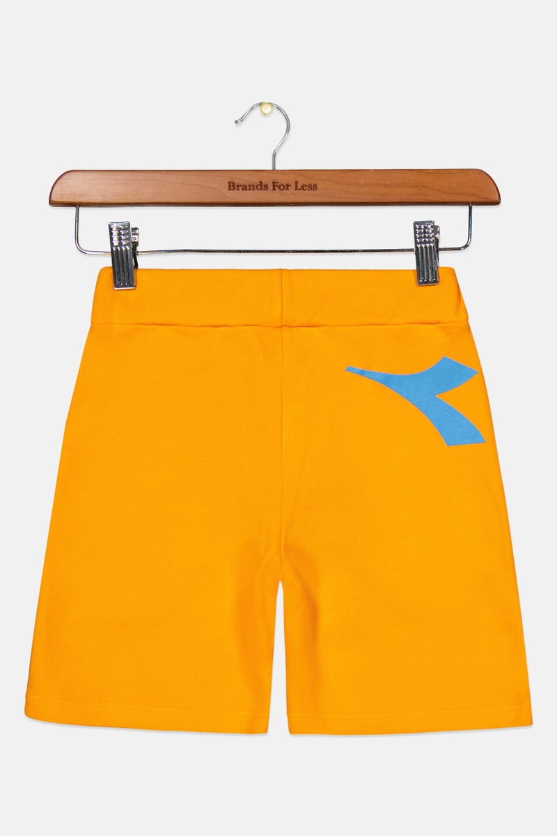 DIADORA Toddlers Boy Brand Logo Basic Shorts, Orange/Black - Image 2