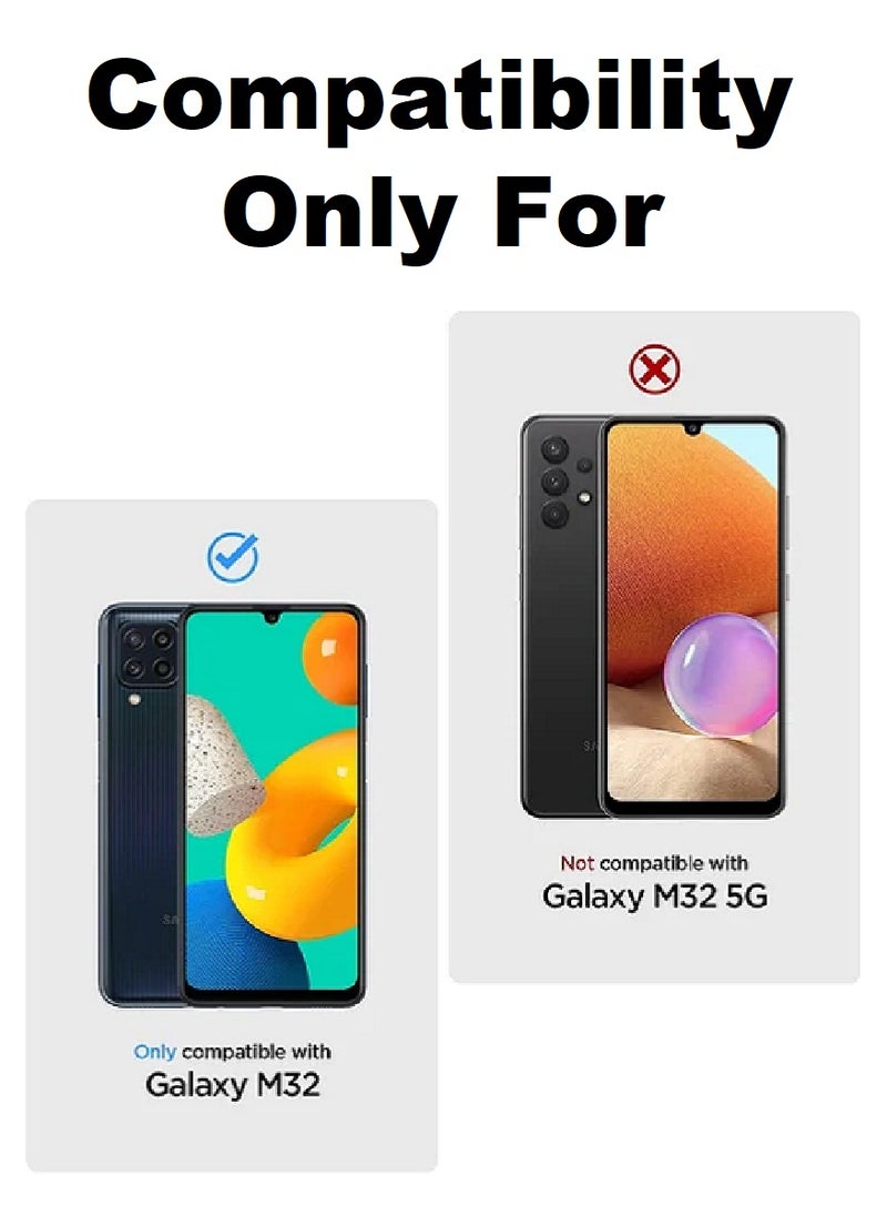 Super 2 Pieces Tempered Glass Screen Protector Clear Designed For Samsung Galaxy M32 4G Full Screen Coverage And Bubble Free - Image 3