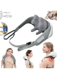 General Massagers for Neck and Shoulder with Heat, Shiatsu Neck and Back Massager with Heat Electric Shoulder, Deep Tissue 5D Kneading Pillow, Simulated Manual Massage, Massager for Pain Relief  - Image 1