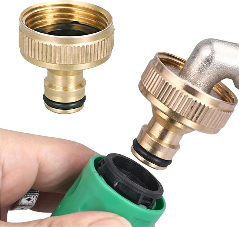 1 بوصة محول خرطوم حديقة نحاسي لغسيل السيارات وصنبور المياه - Image 3