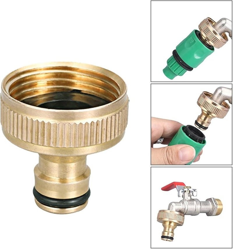 1 بوصة محول خرطوم حديقة نحاسي لغسيل السيارات وصنبور المياه - Image 5