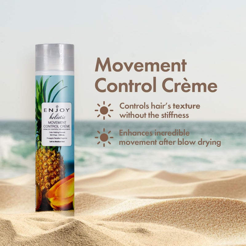 Enjoy Hair Styling Cream - Movement Control Crme for Textured & All Hair Types, 10.1 fl oz, Humidity Resistant, Fragrant, Easy to Apply, Made with Natural Formula. - Image 2