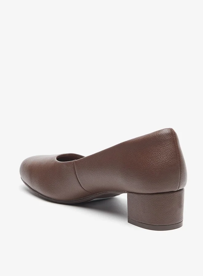 Le Confort Women Textured Slip-On Shoes with Block Heels
