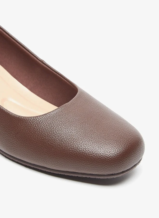 Le Confort Women Textured Slip-On Shoes with Block Heels