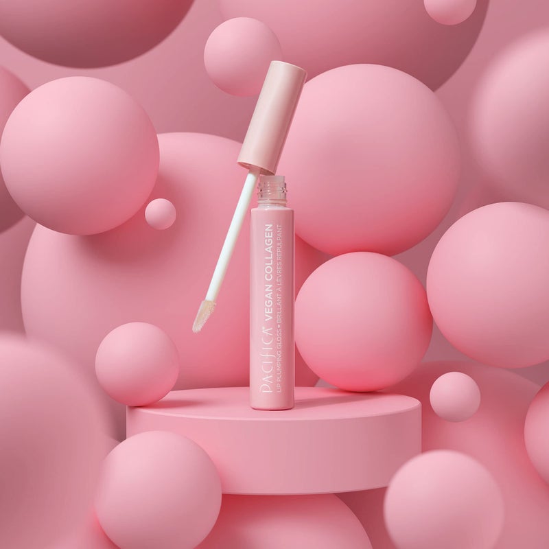 Pacifica Vegan Collagen Lip Plumping Gloss â€“ Hydrating Lip Plumper with Peptides, Coconut & Vitamin E, High Shine Non-Sticky, Clean Vegan, 0.22 fl oz - Image 4