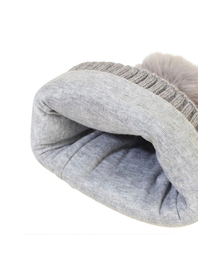 LITTLE SURPRISE BOX Grey Dino Kids Winter Cap & Neck Muffler Set - Image 3