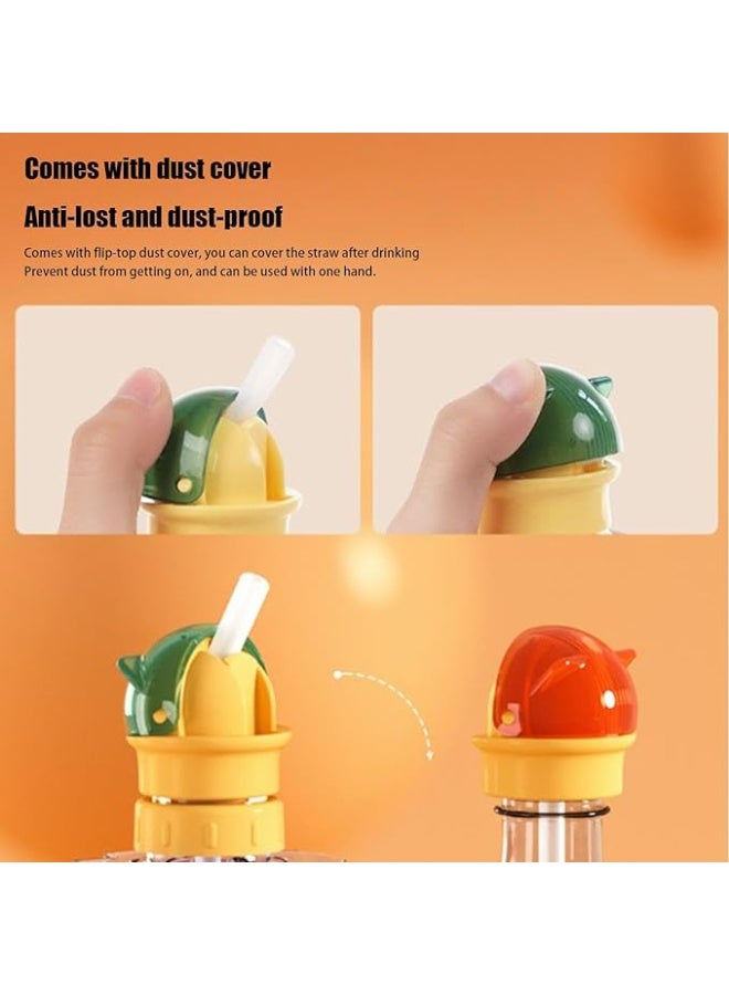 2 in 1 Design Straw Cap Portable, 2 Water Bottle Top Adapter, Reusable Children Beverage Water Bottle Straw Lid, Kids No Spill Choke Water Bottle Twist Cover Cap, Bottle Topper Spout(Pink) - Image 3