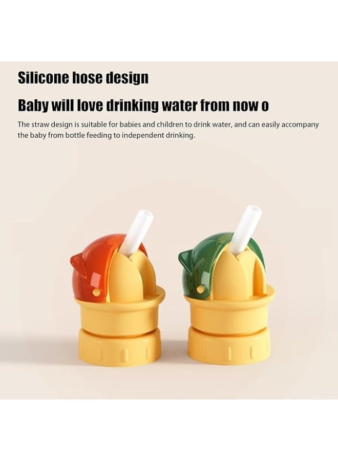 2 in 1 Design Straw Cap Portable, 2 Water Bottle Top Adapter, Reusable Children Beverage Water Bottle Straw Lid, Kids No Spill Choke Water Bottle Twist Cover Cap, Bottle Topper Spout(Pink) - Image 4