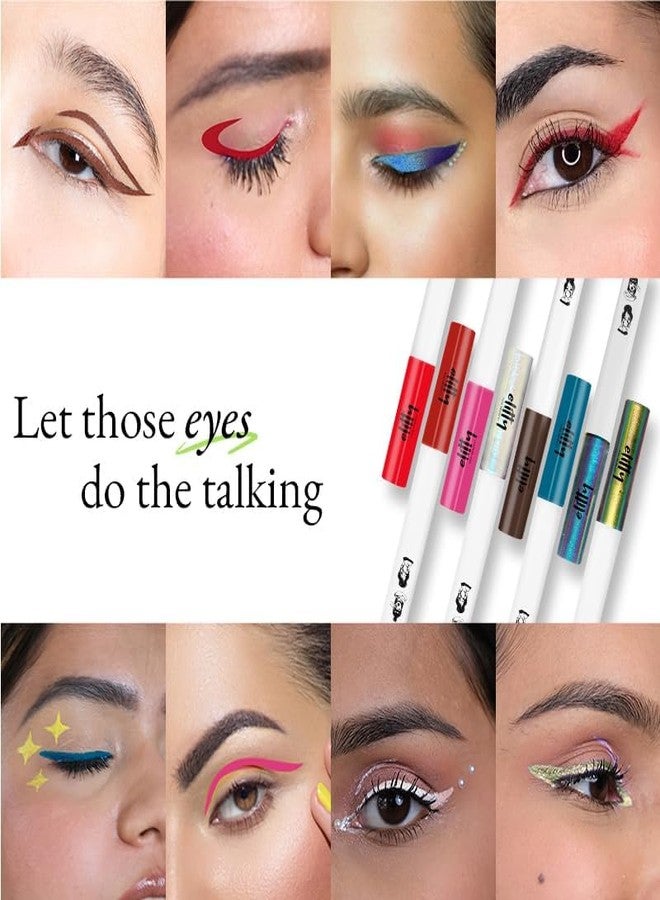 Elitty Waterproof Eyeliner - 4g Golden Colour With Intense Glitter Finish | Smudge Proof, Long Lasting Liquid Liner For Eye Makeup | Quick Drying Formula With Fine Tip For Smooth, Precise Application - Image 5