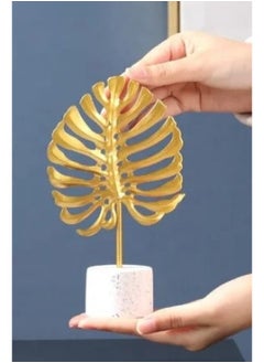 AIWANTO 3Pcs Artificial Decoration Flower Golden Pattern Decoration for Table Home Decor Office Table  - Image 5