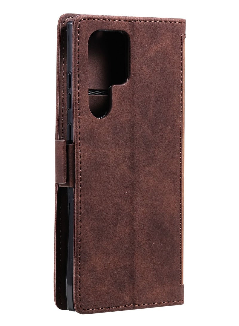 Suteni Waist Band Flip Cover Card Slots Leather Phone Case for Samsung - Image 2