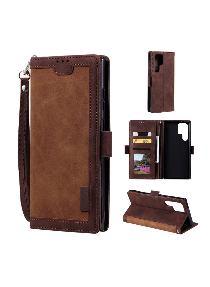 Suteni Waist Band Flip Cover Card Slots Leather Phone Case for Samsung - Image 3