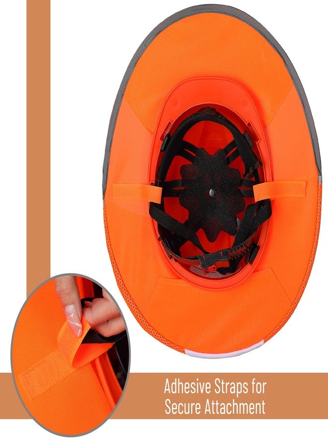 UNCO- Hard Hat Sun Shield, Hard Hat Visor, Orange Color 4 Pack - Image 5