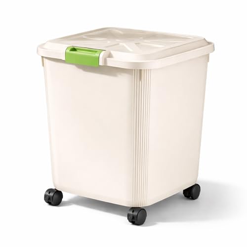 KREPS® Airtight Rice, Grain, Flour Storage With Scoop, Dry Food, Snacks, Sugar, Baking Supplies, BPA Free- Pet Food Storage Container, Dog Cat Birds Food Bin (25KG - X-Large) - Image 1