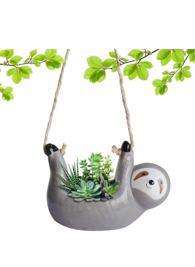 حامل نبات البطئ المعلق، أص pots الزرع العصاري المعلقة - مزهرية بسيطة للبطئ - مزهريات مضحكة للنباتات الداخلية - مزهريات هوائية معلقة - وعاء نبات البطئ - Image 1