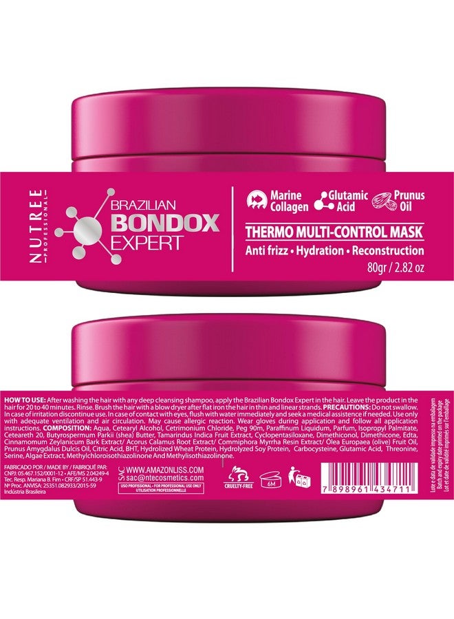 Amazonliss HAIR TREATMENT MASK FOR DAMAGED BRAZILIAN BONDOX 2.82 oz Thermal Activated Mask for Dry Frizzy Hair | Formaldehyde Free Cruelty Free | Results for up to 1-3 months | Almond Oil - Image 5