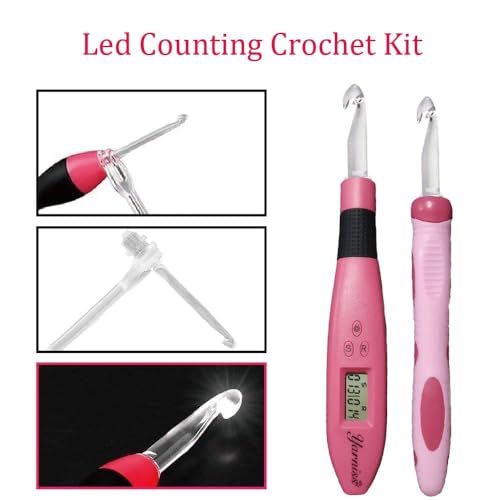 Yarniss 17 Size Counting Crochet Hooks Set, Light Up Crochet Hooks for Stitch & Row Counter - Image 5