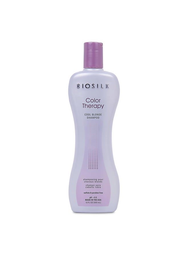 Biosilk Color Therapy Cool Blonde Shampoo, Protects Highlighted & Lightened Hair To Help Balance Brassy Tones, Sulfate, Paraben & Cruelty-Free, 12 Oz - Image 1