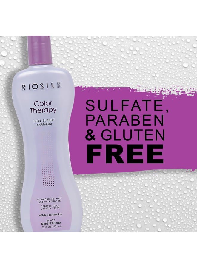 Biosilk Color Therapy Cool Blonde Shampoo, Protects Highlighted & Lightened Hair To Help Balance Brassy Tones, Sulfate, Paraben & Cruelty-Free, 12 Oz - Image 5