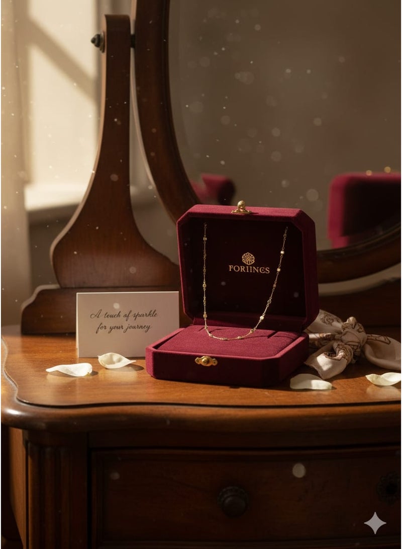 A delicately designed women's necklace with small, colorful stones – a stylish accessory for everyday wear and special occasions. - Image 3