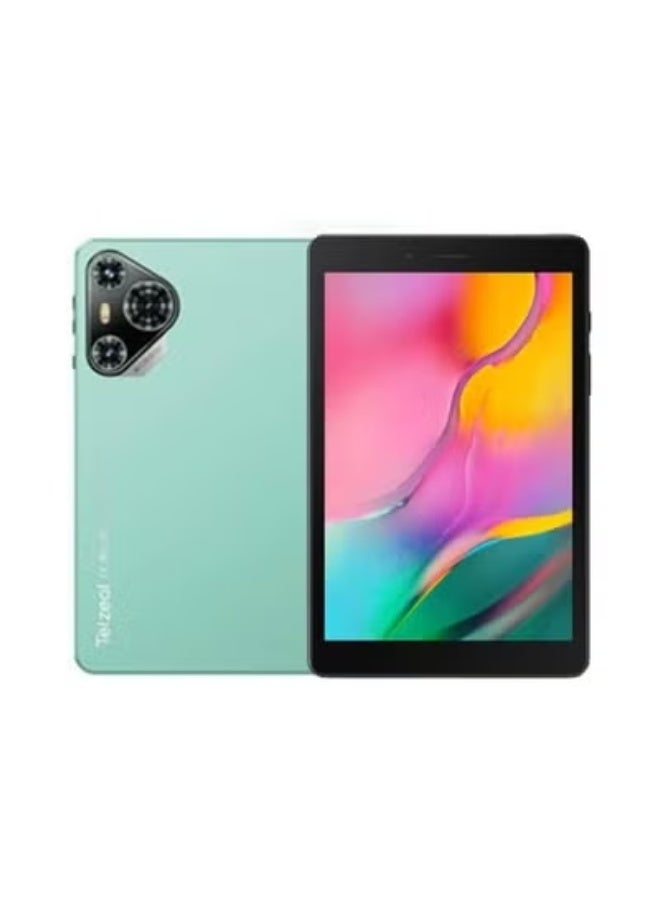 Telzeal P800 Tablet, 8-Inch Android 12, 6GB RAM, 256GB ROM, Dual SIM 4G LTE + 5G Wi-Fi, 5000mAh Battery, Dual Camera, Wireless Keyboard Bundle, Slim High-Performance Tablet – Green - Image 1