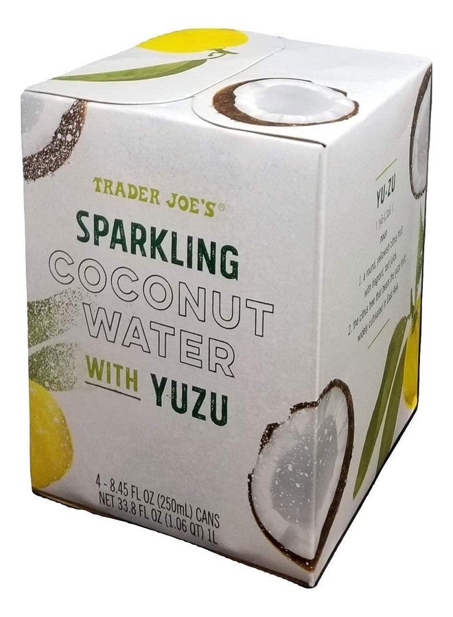 TJ's Trader Joe's Sparkling Coconut Water with YUZU - 4 pack - 8.45 oz each - Image 1