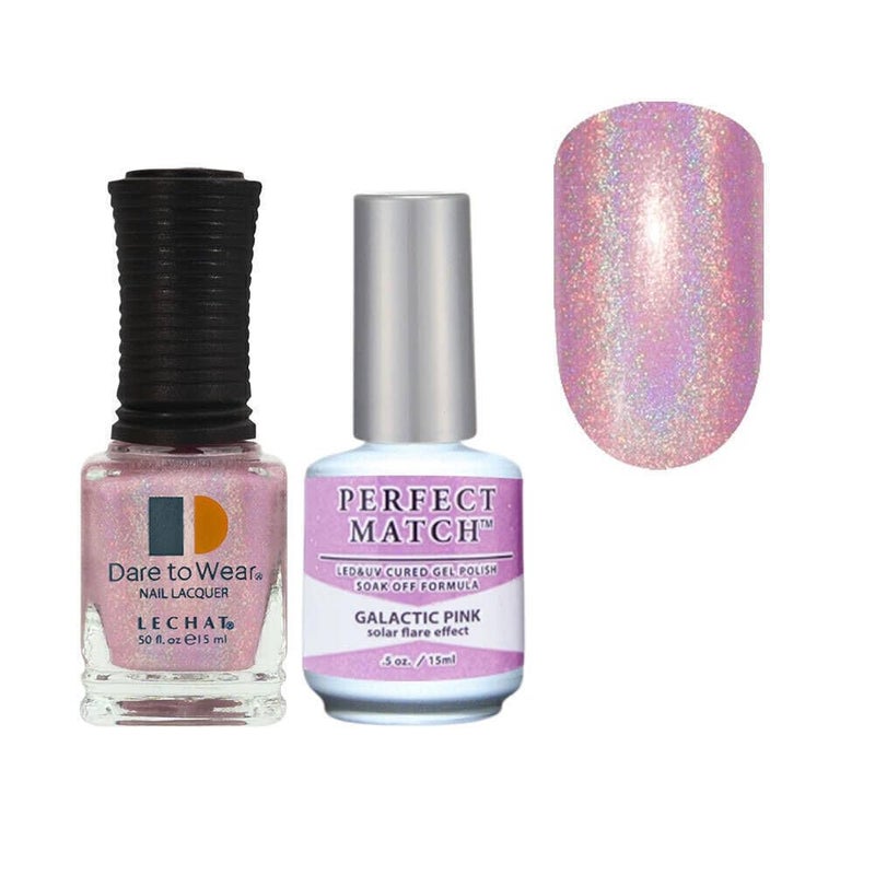 Lechat Perfect Match Gel + Nail Polish Spectra Collection SPMS13 Galactic Pink