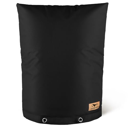 DEMEDO Backflow Preventer Insulation Cover - Water Pipe Insulation Sprinkler Cover for Outside - Insulated Backflow Cover Pouch for Irrigation Back Flow Valve in Winter or Sun Exposure (16"W x 20"H, BLACK) - Image 1