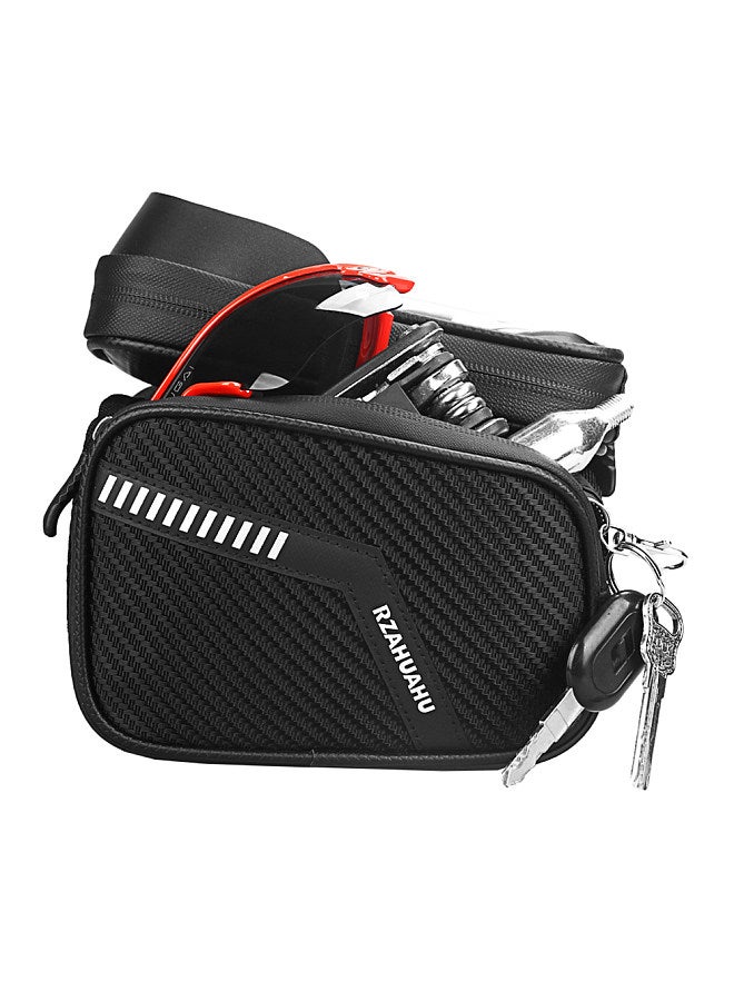 Generic Waterproof Bicycle Frame Bag Double Pouch Bike Top Tube Bag MTB Mountain Bike Cycling Pannier Bag Touchscreen Phone Case - Image 2